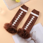 运动袜工厂-棒球篮球足球主题棕色雪纺