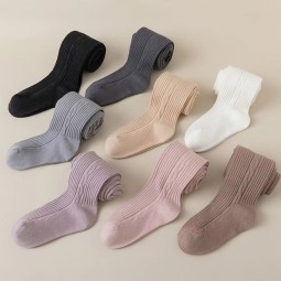 儿童紧身裤工厂-0-12岁女童罗纹针织连裤袜