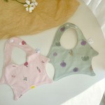 婴儿围兜生产厂家-0-12个月防水星形口水巾