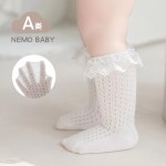 女童袜生产厂家-波西米亚纯色蕾丝荷叶边袜