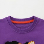 女童卫衣供应商-2025秋季万圣节卡通贴布