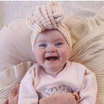 婴儿头带供应商-2025新生儿针织双蝴蝶结