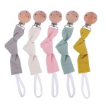 安抚奶嘴夹工厂-月亮星星安抚奶嘴链亚麻棉