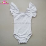 婴儿连体衣工厂-婴幼儿尺码白色荷叶袖按扣