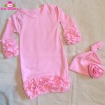 洗礼袍生产厂家-新款针织三层荷叶边基督袍