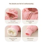 婴儿连体衣生产厂家-婴儿秋冬带帽拉链连体衣