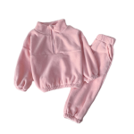 运动服生产厂家-秋冬婴儿加绒立领运动套装