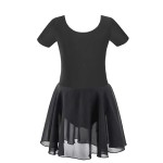 舞蹈连体衣工厂-儿童芭蕾舞裙式连体衣交叉结