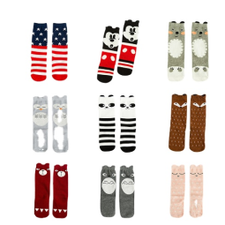 儿童袜工厂-2024幼儿可爱卡通狐狸熊猫袜