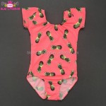 体操服供应商-夏季95%棉酒红色短袖