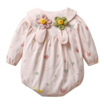 婴儿套装供应商-春夏新款纯棉甜美爬行服兔装