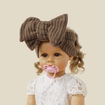 婴儿头带生产厂家-2025新生儿针织大蝴蝶结