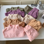 运动服生产厂家-秋冬婴儿加绒立领运动套装