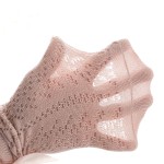 学生袜工厂-透气女童棉质过膝袜蝴蝶结网眼