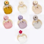 婴儿套装生产厂家-2件套吸水头巾帽花饰