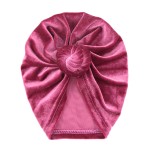 婴儿帽生产厂家-新生儿天鹅绒头巾帽睡眠蜗牛卷