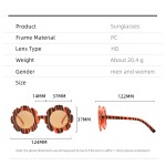 儿童太阳镜工厂-复古动物圆框花卉镜