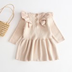 针织裙生产厂家-4色冬季女童罗纹旋转裙