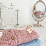 开衫生产厂家-欧美潮流手工刺绣雏菊针织衫