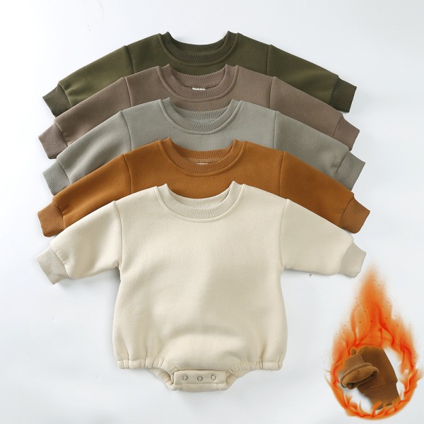 婴儿毛衣连体衣供应商-可定制中性色冬季保暖