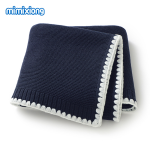 婴儿毯生产厂家-高品质可定制针织贝壳边毯