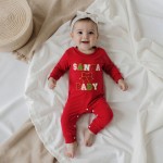 圣诞连体衣生产厂家-2026圣诞婴儿男女绒线刺绣