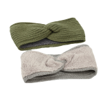 针织头带工厂-欧美风格弹性绒面保暖