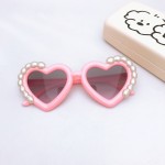 儿童太阳镜生产厂家-批发时尚爱心珍珠镜