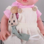 安抚奶嘴夹工厂-月亮星星安抚奶嘴链亚麻棉