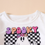 万圣节服装供应商-欧美女童长袖喇叭裤套装