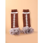 运动袜工厂-棒球篮球足球主题棕色雪纺