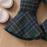 圣诞背带裤工厂-2025圣诞格子铃铛裤连体衣