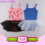 公主连体衣生产厂家-2023公主芭蕾短袖波点