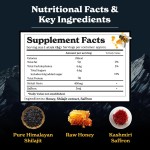 Private Label Shilajit Resin with  Honey and Kashmiri Saffron Pure Himalayan Organic Health Supplement Shilajit Extract 30 Stick
