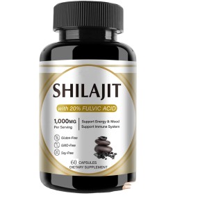 私人品牌Shilajit男性健康补充胶囊纯Shilajit提取物10:1男性最佳助推器