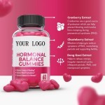 Female Hormonal Balance Gummies for Women with Dong Quai and Vitamin B6 Sugar Free Health Supplement Vegan Private OEM Package