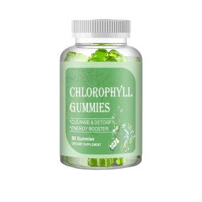 Private Package Chlorophyll Gummies Green apple Flavor Nutrition Support  Supplement for Skin Low Sugar