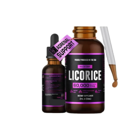 Private Label Licorice Drops 60ml Premium Quality Pure Licorice Root Rich in Antioxidants Lung Support