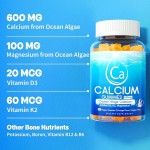 OEM Calcium Gummies for Healthy Ocean Algae Calcium with D3 K2 Good Supplement Orange Flavor