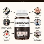 OEM Package Mushroom Gummies Supplements Complex 10 in 1 2500mg Mushrooms Gummiess with Lions Mane Reishi Mushroom for Memory