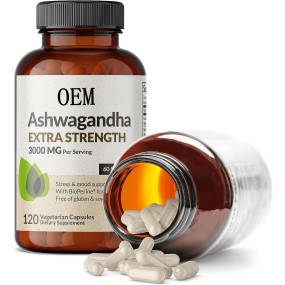 Ashwagandha Extract Capsule Men Vegan Organic Health Supplement Natural Ashwagandha Capsules Energy Boost Private Package