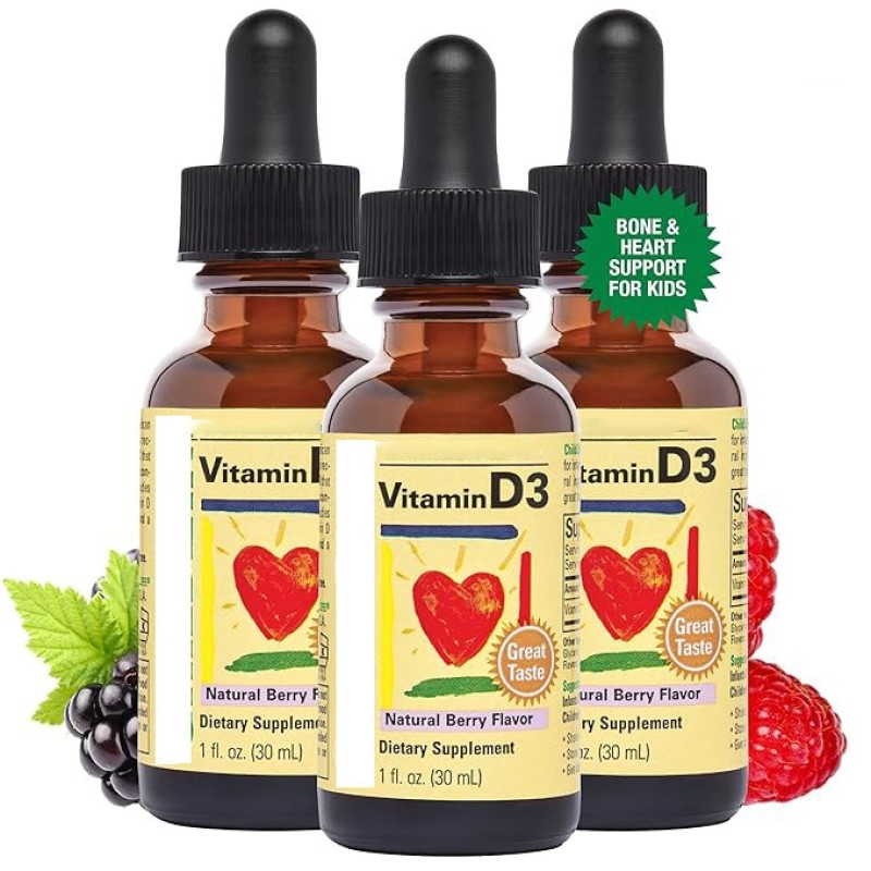 OEM Package Health Support Vitamin D3 Drops for Kids Supplements Natural Berry Flavor Immunity and Bone Support  Private Labels