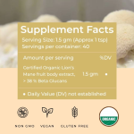 Lion's Mane Mushroom Powder Natural Polysaccharides Organic Lion's Mane Mushroom Extract 10:1 Supplement OEM Package