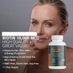 OEM Package  Biotin Tablets 60 Tables Beauty Support  Hair Skin Nails and Energy Production  for Health Supplement