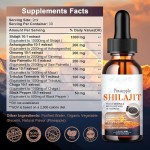 OEM Package Shilajit Drops Pineapple Flavor with Ashwagandha Maca and Chaga Boost Energy 10:1 Himalayan Drops 60ml