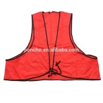 安全背心生产厂家 - 成人橙色PVC安全背心