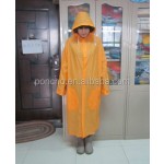 雨披工厂 - PVC长款纽扣抽绳