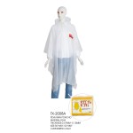 雨披工厂 - PEVA带帽纯色纽扣