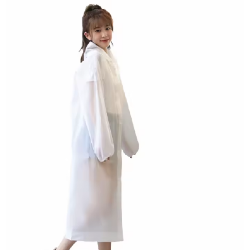 Rain Poncho Manufacturer - Reusable EVA Hooded Long Clear