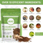 10 in 1 Mushrooms Extract Supplement Blend for Coffee & Smoothies Lions Mane Turkey Tail Reishi Chaga Shiitake Cordyceps Complex